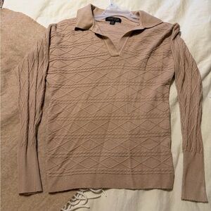 Truth V-Neck Sweater in Tan